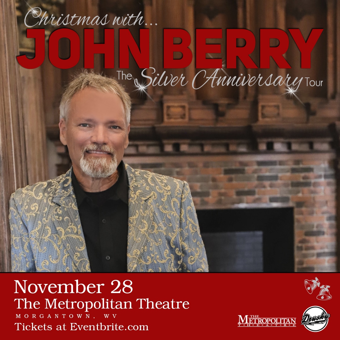 An event poster for Christmas with John Berry: The Silver Anniversary Tour.
